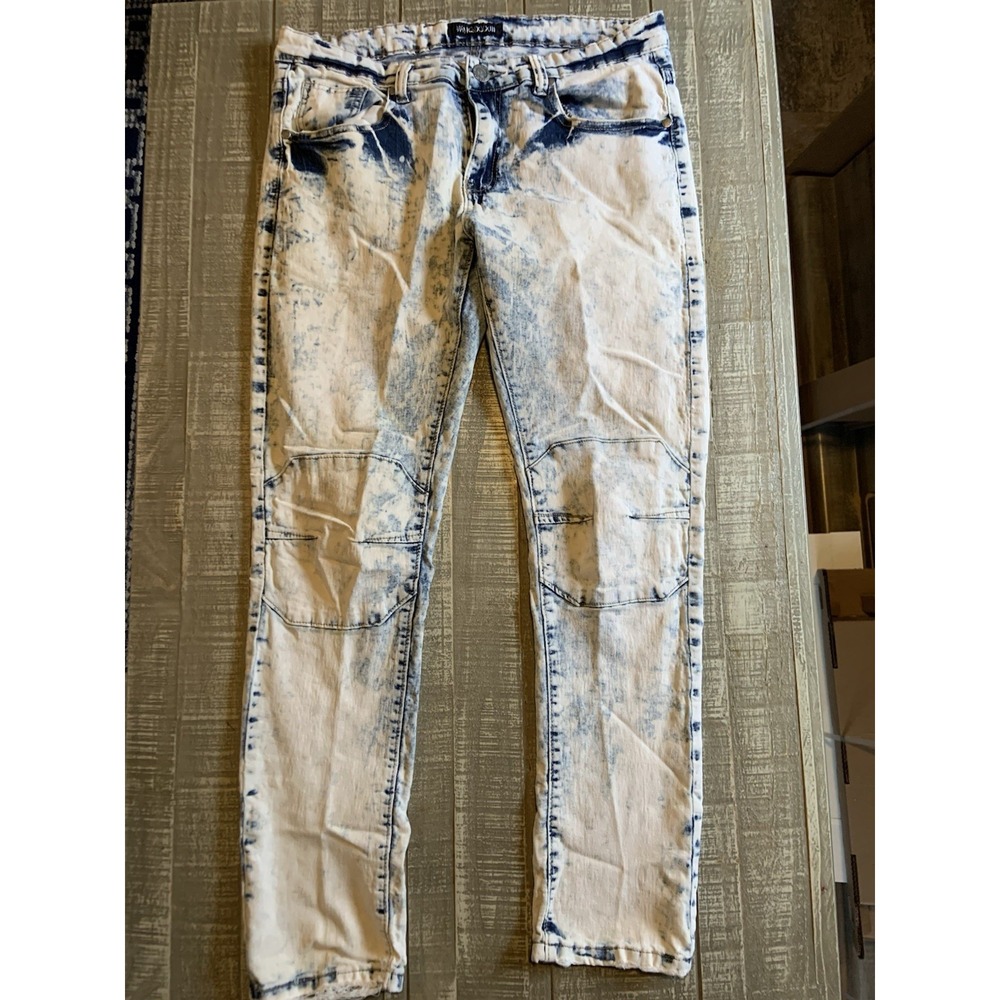 Red Ape Men's Y2K Jeans Super Light  Denim Size 34 Skater Street Skinny